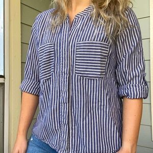 Sundance | Blue & White Blouse